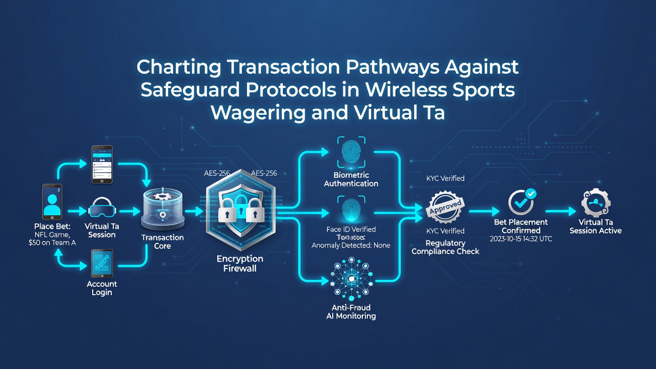 Illustration of safeguard protocol checkpoints integrated into virtual dealer table and sports wagering transaction flows