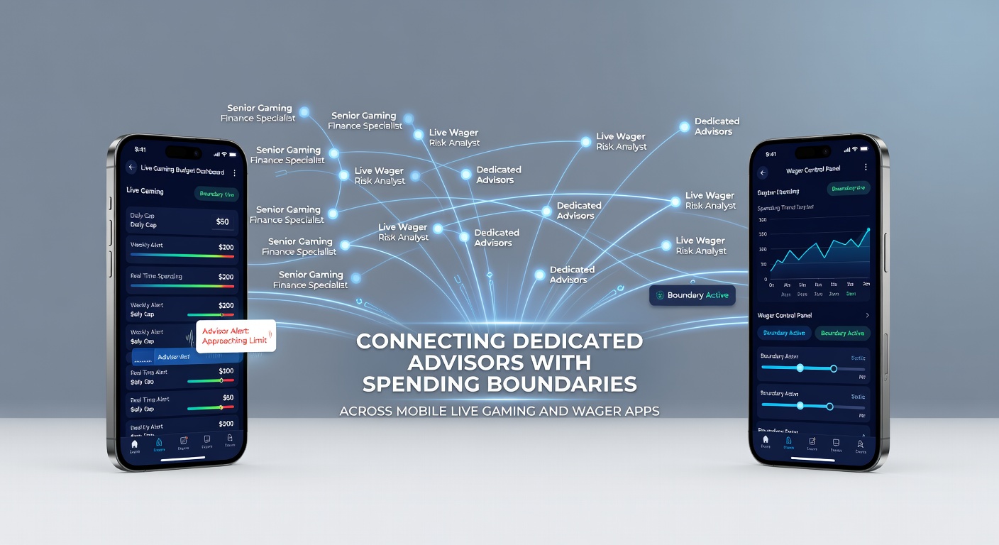 Advisor dashboard connected to mobile wager app showing spending boundary adjustments