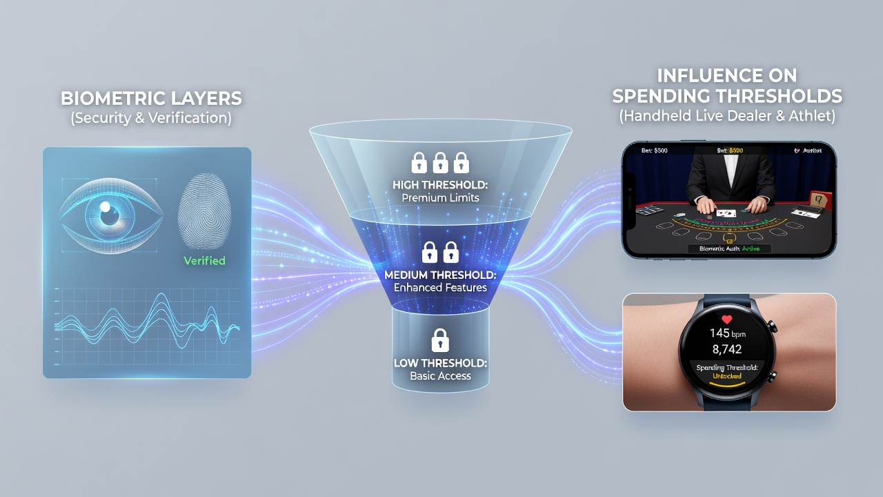 Mobile sports betting app showing biometric verification during wager placement