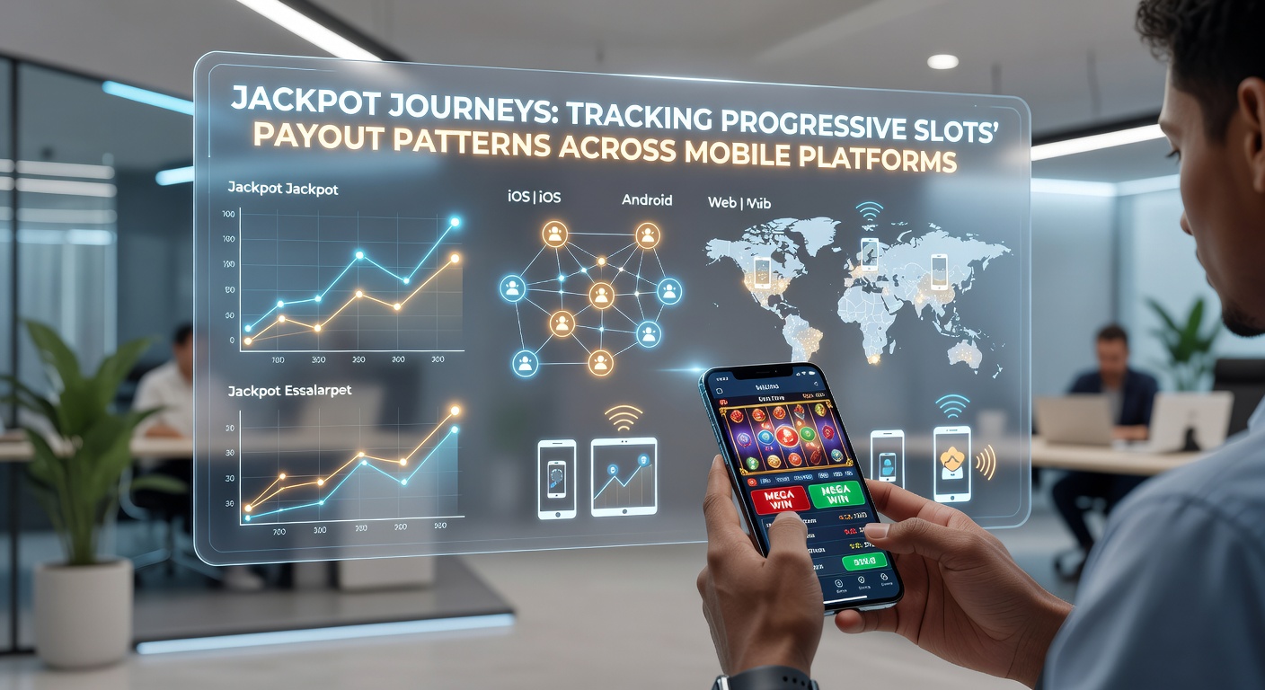 Line graph illustrating progressive jackpot payout frequencies across iOS, Android, and web platforms, with peaks marked in early mornings and weekends