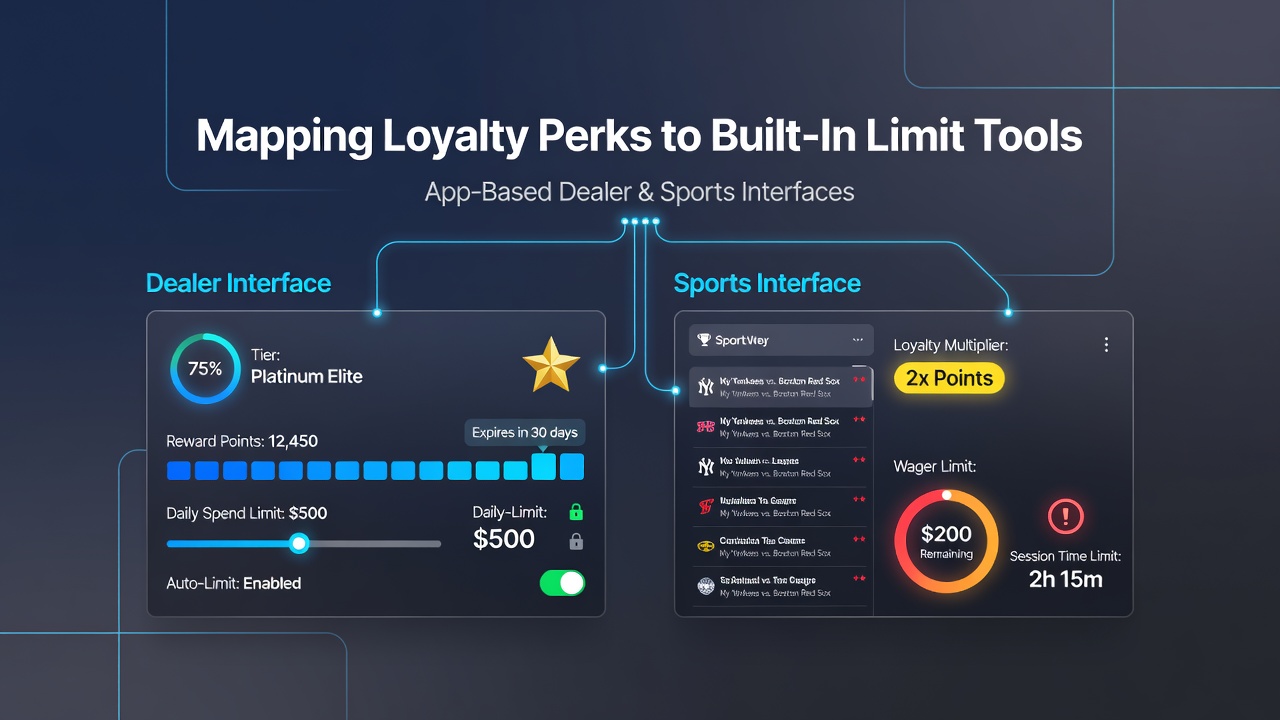 Mobile screen displaying loyalty tier progress alongside active deposit and session limit controls in a sports betting app
