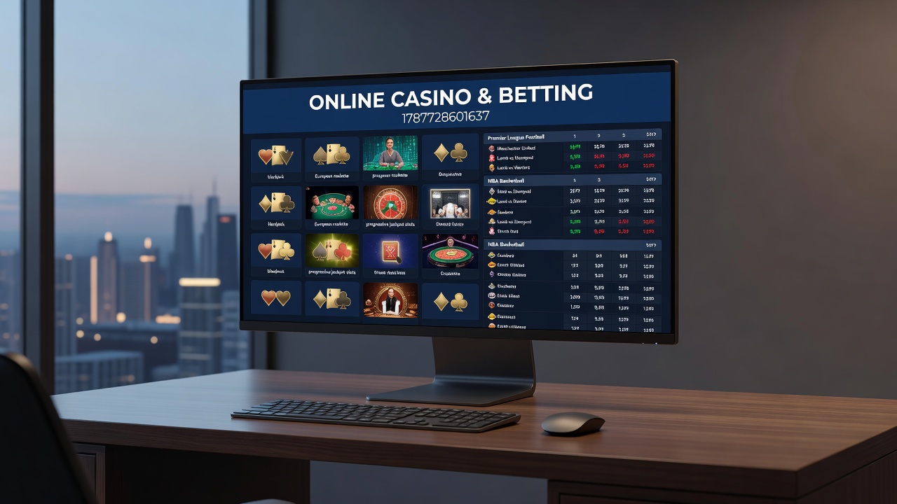 Mobile betting interface displaying live sports odds and casino game lobby